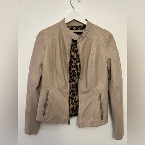 Black Rivet Faux Leather Jacket